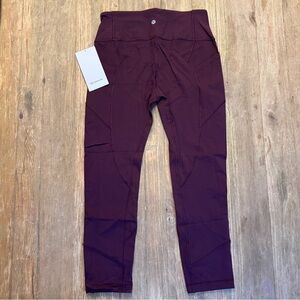 NWT Lululemon All The Right Places Crop 23”, Size 8, Plum, Leggings/Yoga Pants